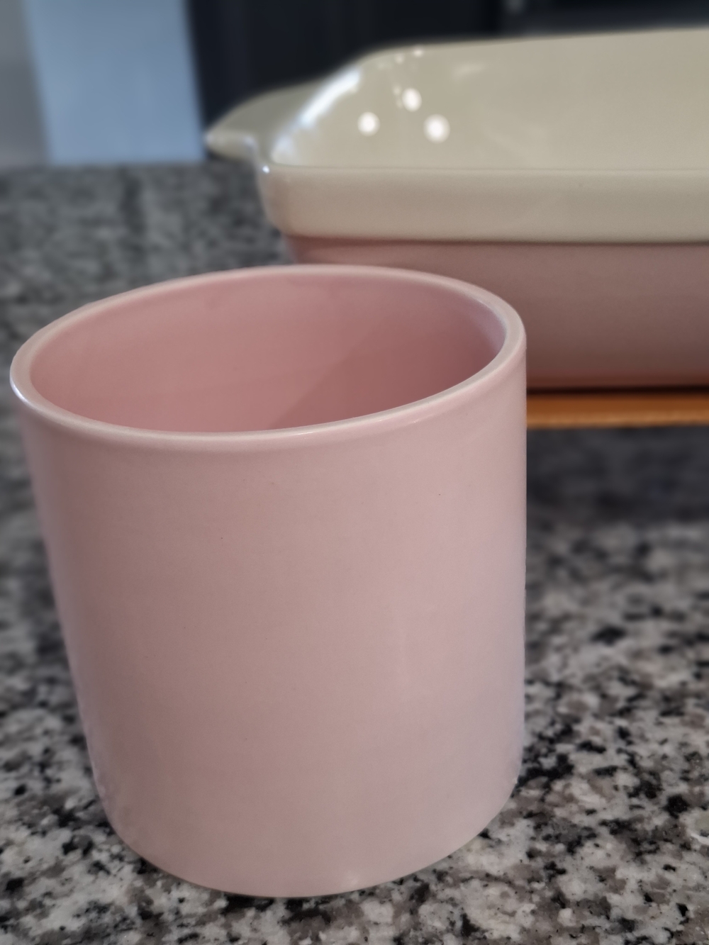 Pink Ceramic Utensil Holder - Brand Unspecified